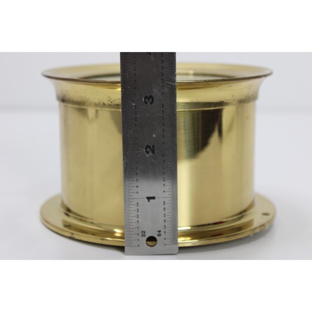 VTG Chelsea Boston Shipstrike Brass Marine Porthole Clock Nautical Wall Key 5.5" - Picture 15 of 16
